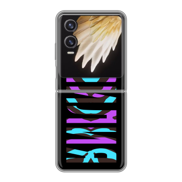 Пластиковый чехол на Tecno Phantom V Flip 2 с принтом ФАМИЛИЯ