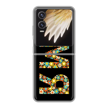 Пластиковый чехол на Tecno Phantom V Flip 2 с принтом ИМЯ