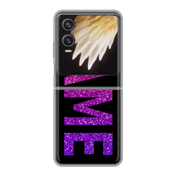 Пластиковый чехол на Tecno Phantom V Flip 2 с принтом NAME