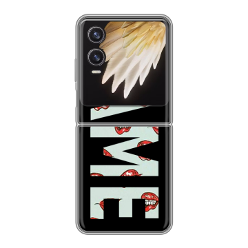 Пластиковый чехол на Tecno Phantom V Flip 2 с принтом NAME