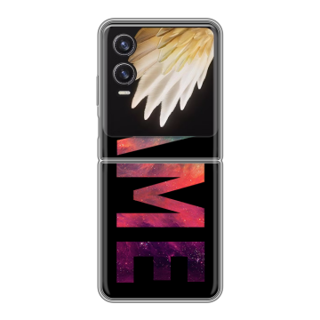 Пластиковый чехол на Tecno Phantom V Flip 2 с принтом NAME