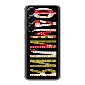 Силиконовый чехол на Samsung Galaxy S25 с принтом ФАМИЛИЯ