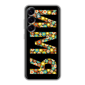 Силиконовый чехол на Samsung Galaxy S25 с принтом ИМЯ