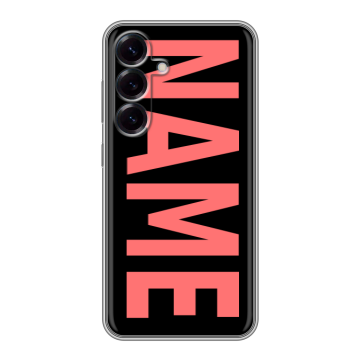 Силиконовый чехол на Samsung Galaxy S25 с принтом NAME
