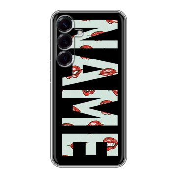 Силиконовый чехол на Samsung Galaxy S25 с принтом NAME