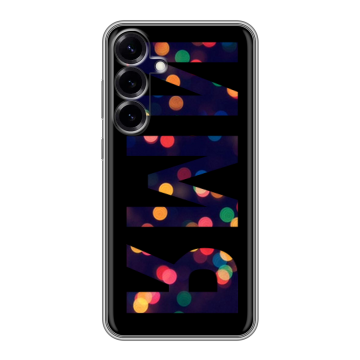 Силиконовый чехол на Samsung Galaxy S25 Plus с принтом ИМЯ