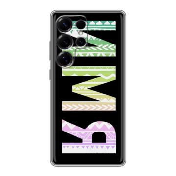 Силиконовый чехол на Samsung Galaxy S25 Ultra с принтом ИМЯ