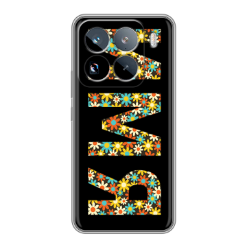 Силиконовый чехол на Xiaomi 15 Pro с принтом ИМЯ