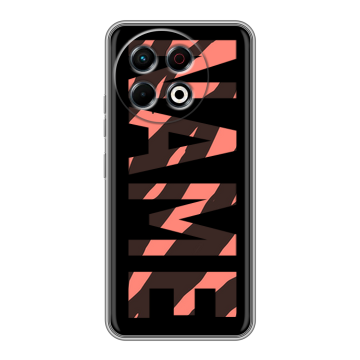 Силиконовый чехол на Tecno Spark 30 Pro с принтом NAME
