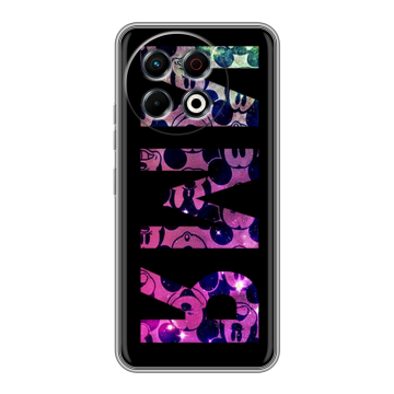 Силиконовый чехол на Tecno Spark 30 Pro с принтом ИМЯ