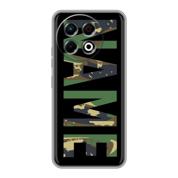 Силиконовый чехол на Tecno Spark 30 Pro с принтом NAME