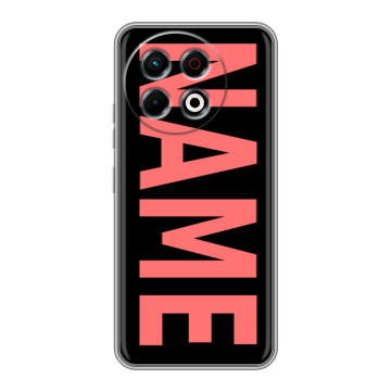 Силиконовый чехол на Tecno Spark 30 Pro с принтом NAME