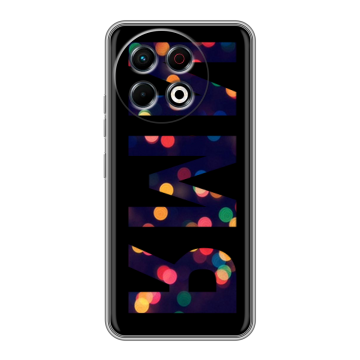 Силиконовый чехол на Tecno Spark 30 Pro с принтом ИМЯ