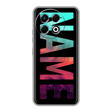 Силиконовый чехол на Tecno Spark 30 Pro с принтом NAME