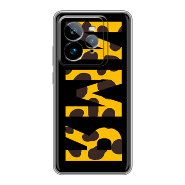 Силиконовый чехол на Realme GT7 Pro с принтом ИМЯ