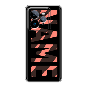 Силиконовый чехол на Realme GT7 Pro с принтом NAME