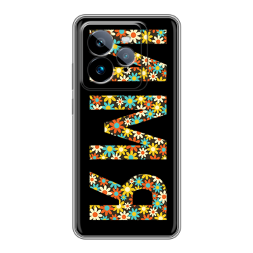 Силиконовый чехол на Realme GT7 Pro с принтом ИМЯ