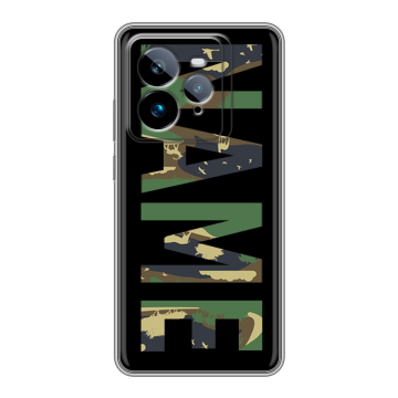 Силиконовый чехол на Realme GT7 Pro с принтом NAME