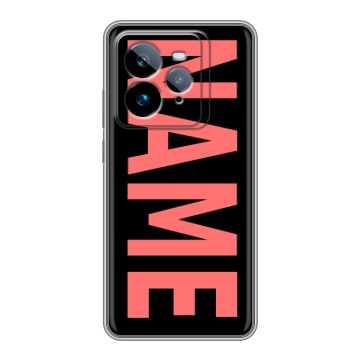 Силиконовый чехол на Realme GT7 Pro с принтом NAME
