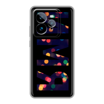 Силиконовый чехол на Realme GT7 Pro с принтом ИМЯ