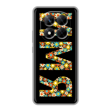 Силиконовый чехол на Xiaomi Redmi Note 14 Pro 5G с принтом ИМЯ