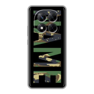 Силиконовый чехол на Xiaomi Redmi Note 14 Pro 5G с принтом NAME