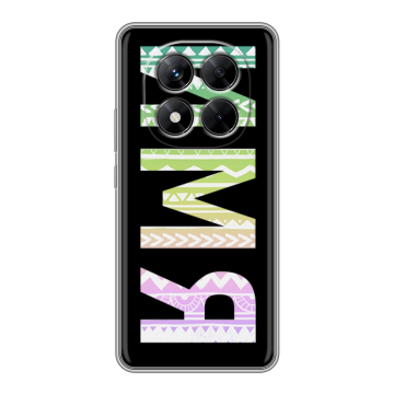 Силиконовый чехол на Xiaomi Redmi Note 14 Pro 5G с принтом ИМЯ