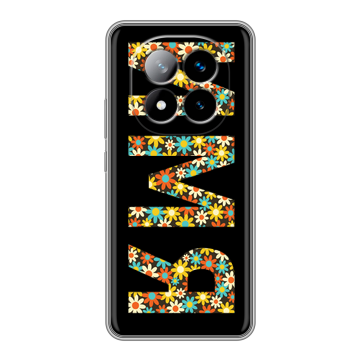 Силиконовый чехол на Xiaomi Redmi Note 14 Pro Plus с принтом ИМЯ