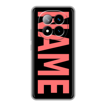Силиконовый чехол на Xiaomi Redmi Note 14 Pro Plus с принтом NAME