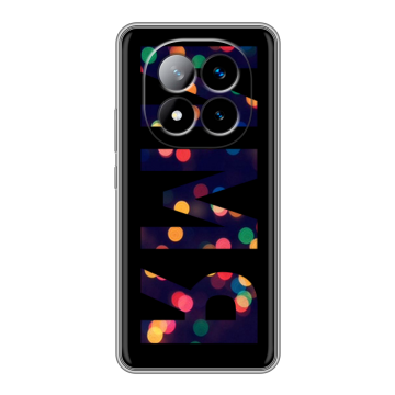 Силиконовый чехол на Xiaomi Redmi Note 14 Pro Plus с принтом ИМЯ