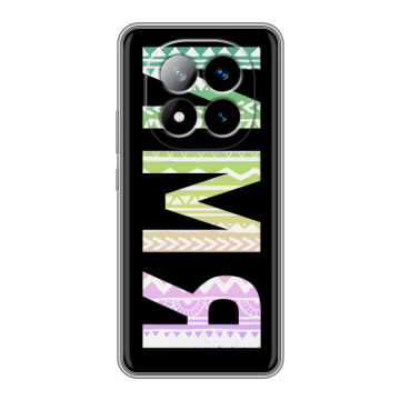 Силиконовый чехол на Xiaomi Redmi Note 14 Pro Plus с принтом ИМЯ