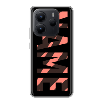 Силиконовый чехол на Xiaomi Redmi Note 14 с принтом NAME
