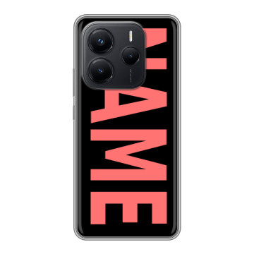 Силиконовый чехол на Xiaomi Redmi Note 14 с принтом NAME
