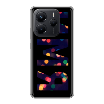 Силиконовый чехол на Xiaomi Redmi Note 14 с принтом ИМЯ