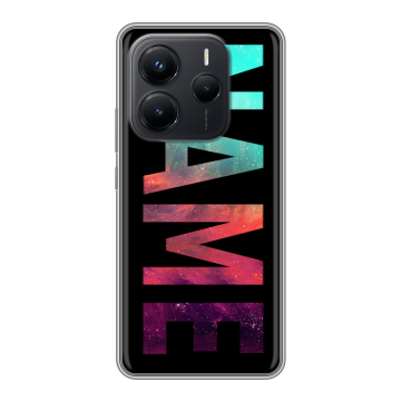 Силиконовый чехол на Xiaomi Redmi Note 14 с принтом NAME