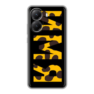 Силиконовый чехол на Poco X7 Pro с принтом ИМЯ