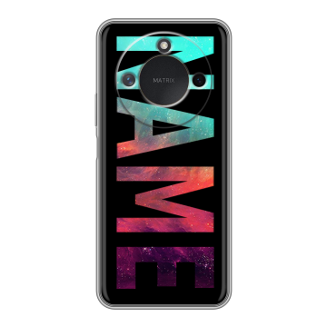 Силиконовый чехол на Honor X9c Smart с принтом NAME