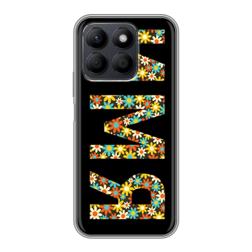Силиконовый чехол на Honor X8c с принтом ИМЯ