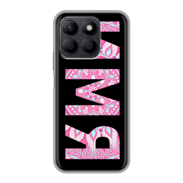 Силиконовый чехол на Honor X8c с принтом ИМЯ