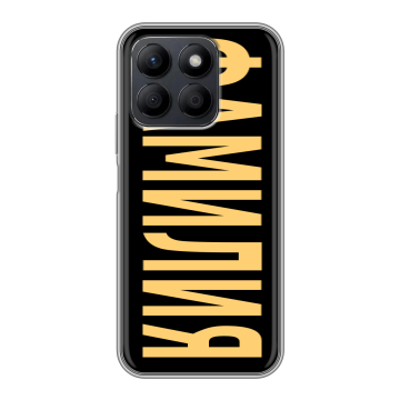 Силиконовый чехол на Honor X8c с принтом ФАМИЛИЯ