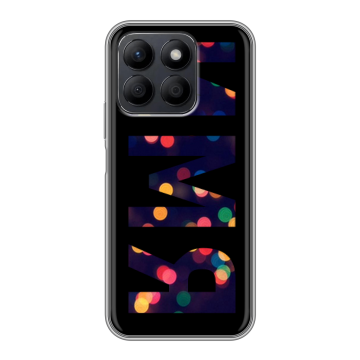 Силиконовый чехол на Honor X8c с принтом ИМЯ