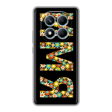 Силиконовый чехол на Redmi Note 14 Pro 4G с принтом ИМЯ
