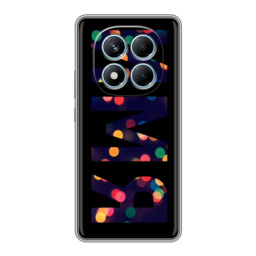 Силиконовый чехол на Redmi Note 14 Pro 4G с принтом ИМЯ
