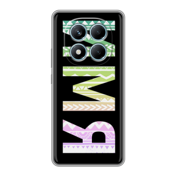 Силиконовый чехол на Redmi Note 14 Pro 4G с принтом ИМЯ