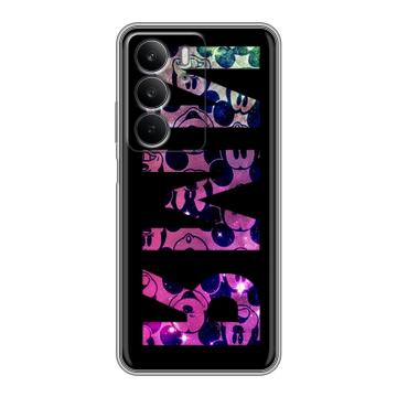 Силиконовый чехол на Realme C75 с принтом ИМЯ