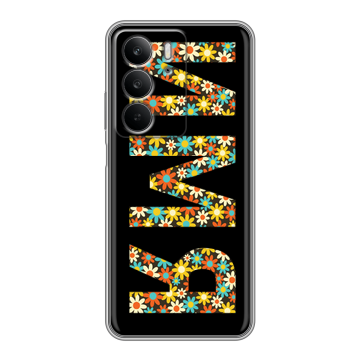 Силиконовый чехол на Realme C75 с принтом ИМЯ