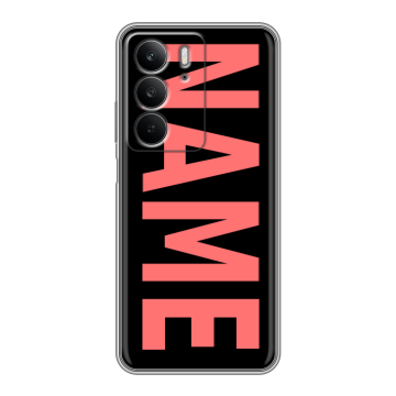 Силиконовый чехол на Realme C75 с принтом NAME