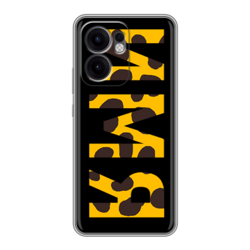 Силиконовый чехол на OPPO Reno13 F с принтом ИМЯ