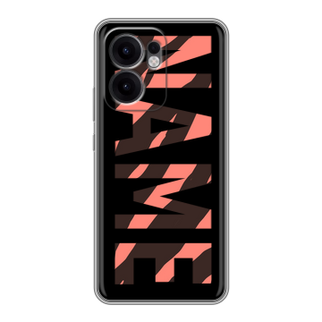 Силиконовый чехол на OPPO Reno13 F с принтом NAME