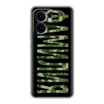 Силиконовый чехол на OPPO Reno13 F с принтом ФАМИЛИЯ